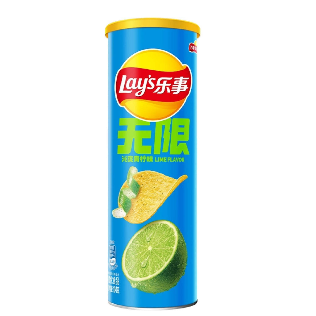 Lay's Canned Potato Chips - Lime 90g - 24 Per Case