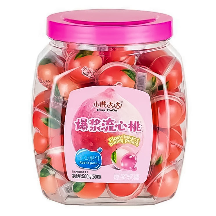 Deer Dada Popping Jelly- Fudge - Peach-shaped fondant