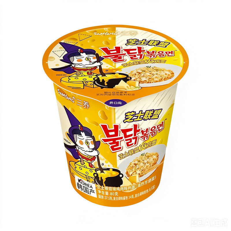 Korean Samyang Turkey Noodles - Cheese Alliance flavor (yellow) 80G