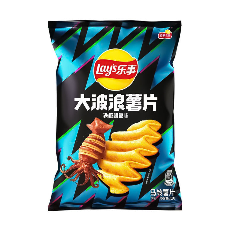 Lay's Big Wave 70g 乐事大波浪70g - Sizzling Squid Flavor